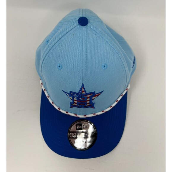 New Era Houston Astros Fourth of July 39THIRTY Blue MLB Flex Hat Size L/XL - Picture 4 of 7